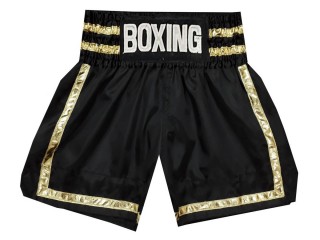 Custom Boxing Shorts : KNBSH-032-Black-Gold